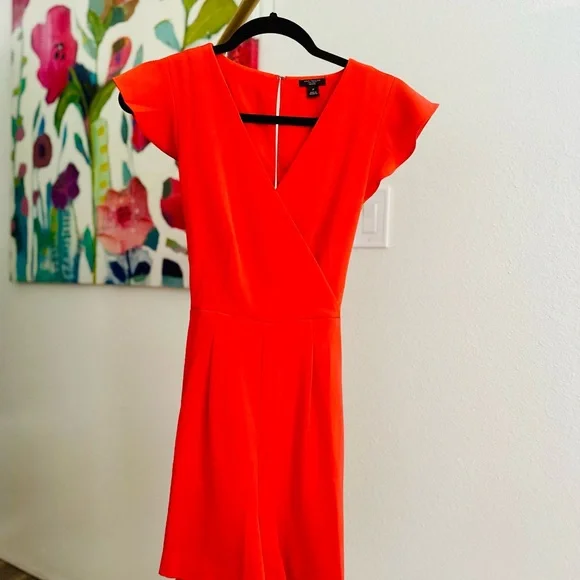 Ann Taylor Factory Flutter Sleeve Romper - Picture 4 of 5